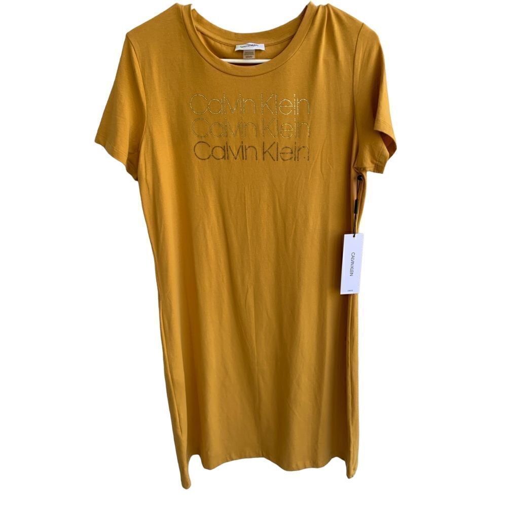 Calvin Klein Logo  T-Shirt Dress size Medium
